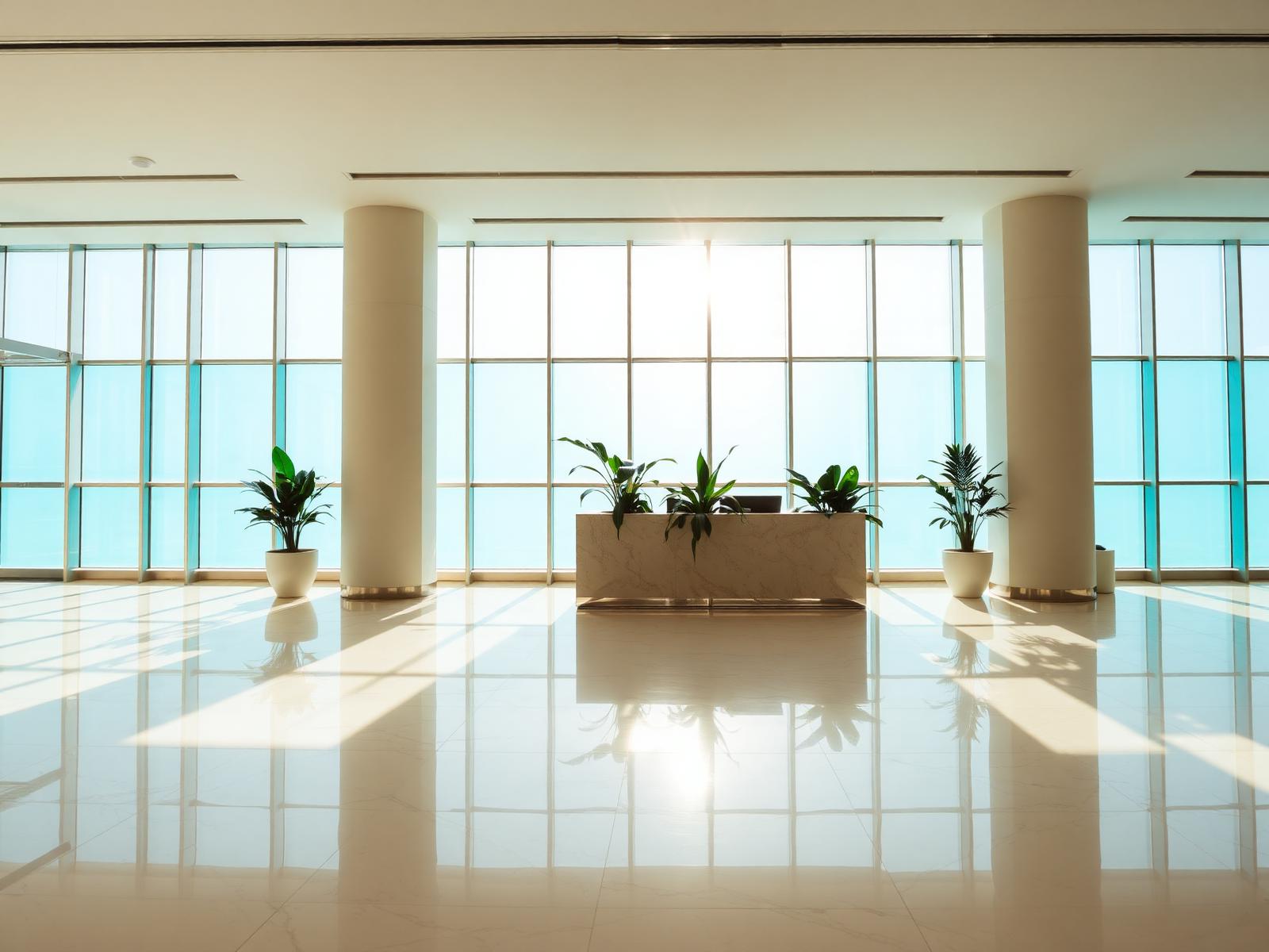 Spotless modern lobby